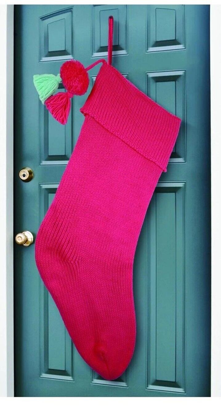 Holiday Time 36 inch Jumbo Christmas Stocking Pink, New